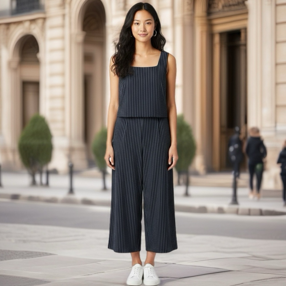 Entro Navy and White Striped set